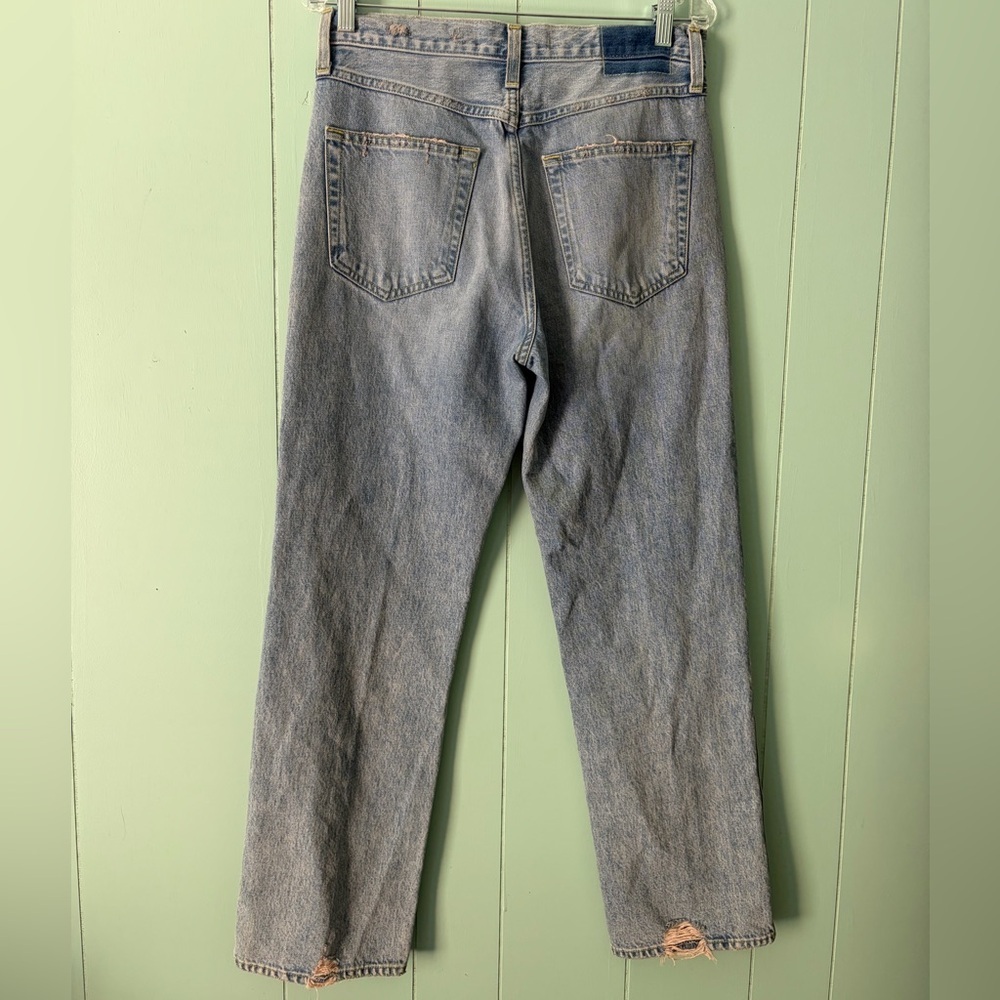 AMO light wash faded distressed jeans denim womens Layla devotion size 28 - Picture 3 of 4